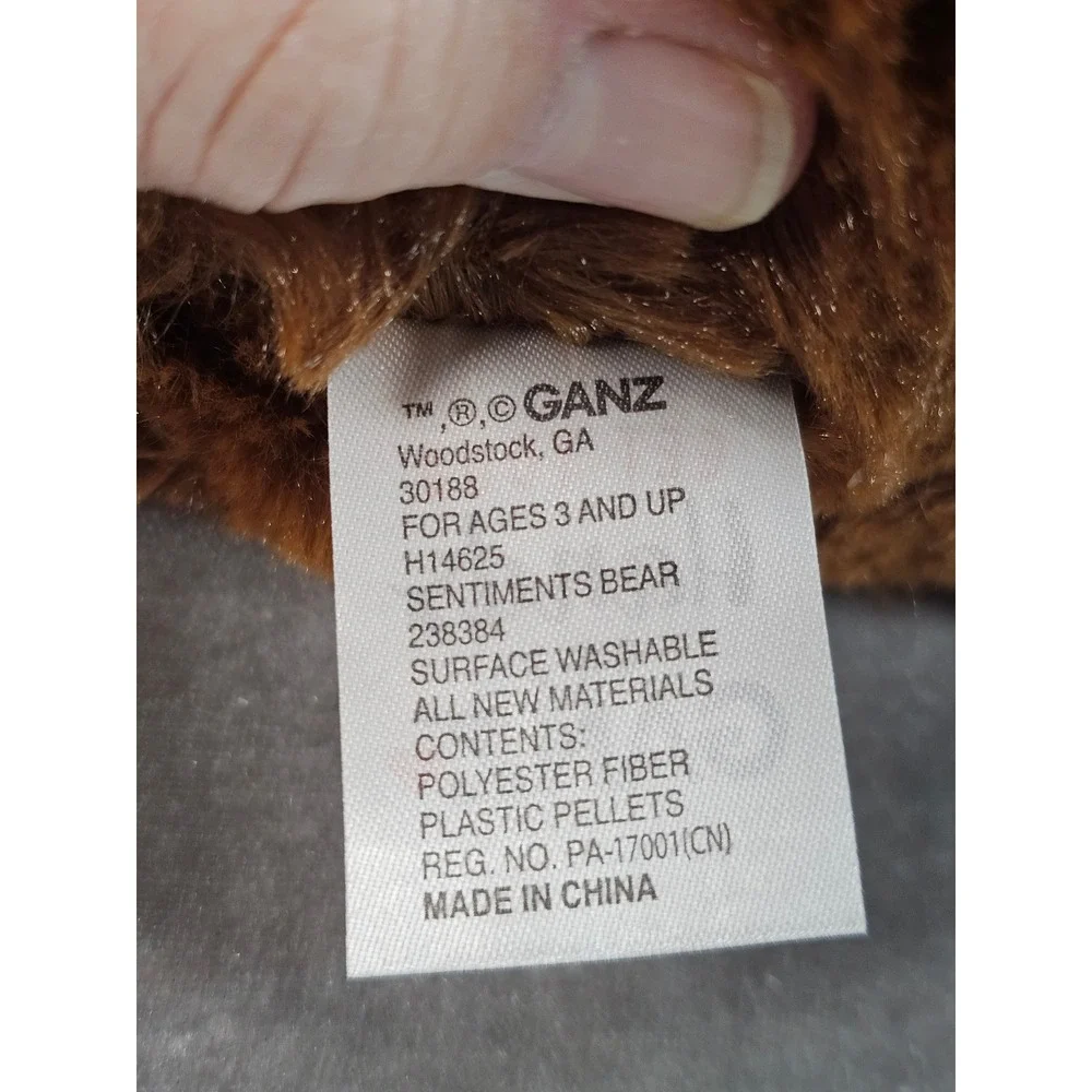 GANZ Sentiments Brown Bear 10